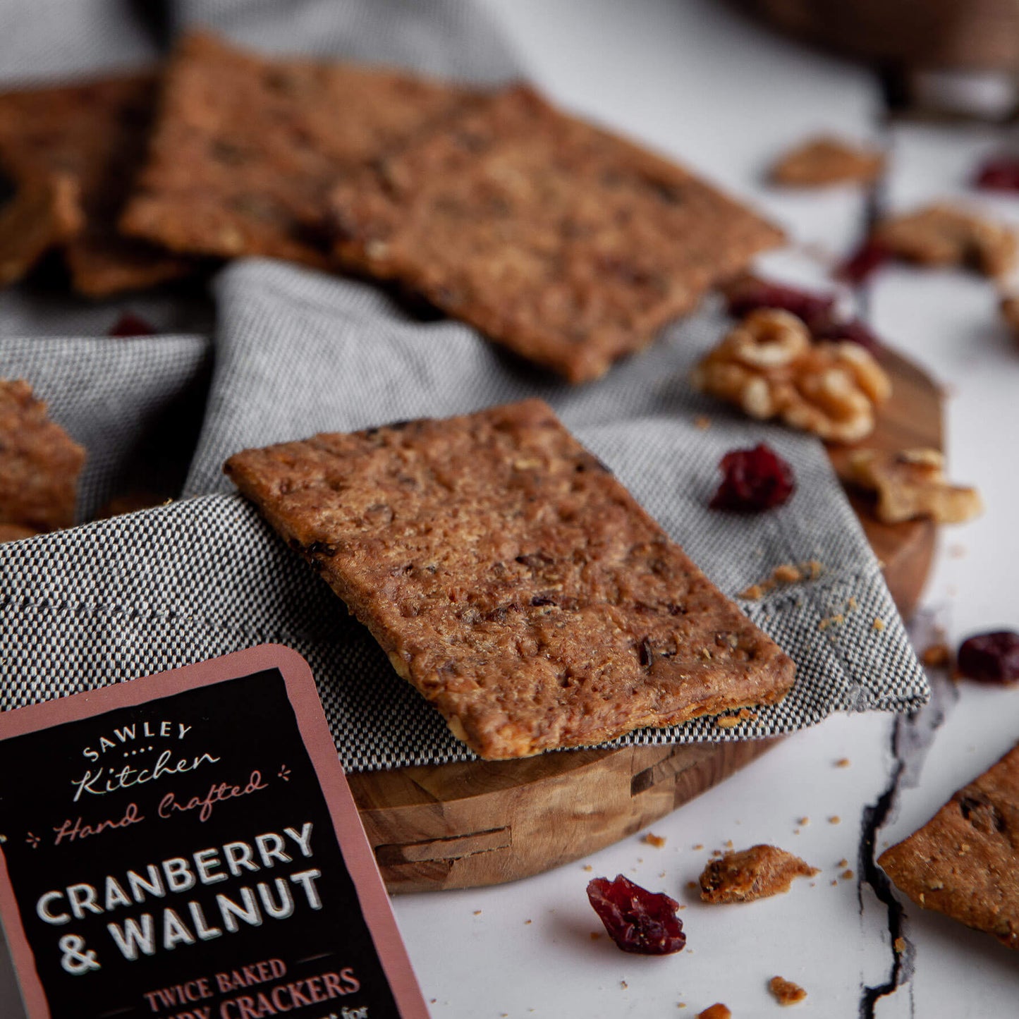 Sawley Kitchen Cranberry & Walnut Seed Crackers